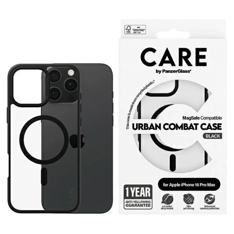 CARE By PanzerGlass iPhone 16 Pro Max Mobilskal MagSafe Urban - Svart | 2353 | AlltMobil
