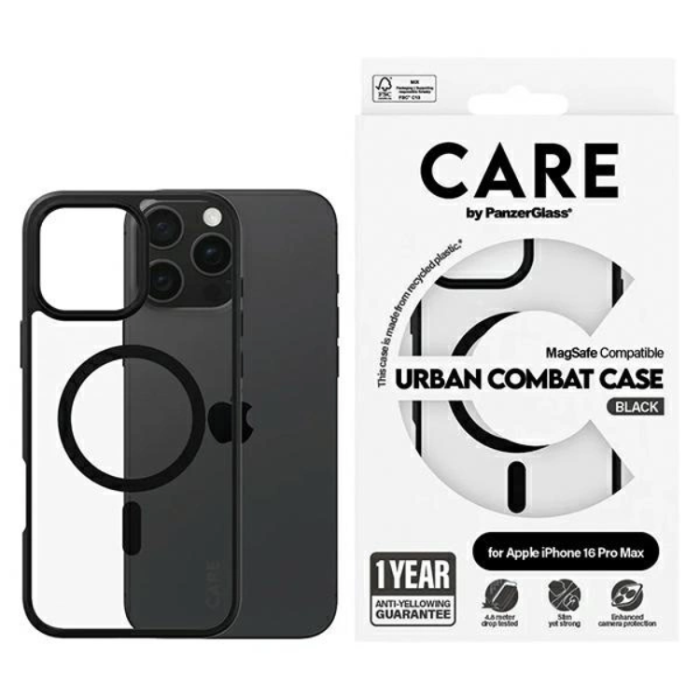 PanzerGlass - CARE By PanzerGlass iPhone 16 Pro Max Mobilskal MagSafe Urban - Svart