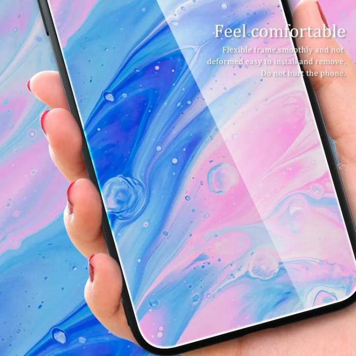 Taltech - Galaxy A55 Mobilskal Marmormålad - Blå