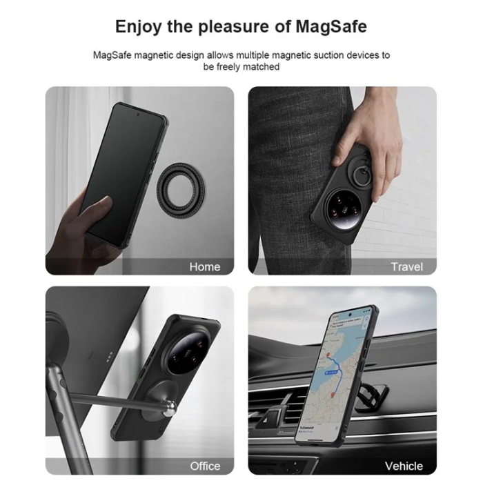 Nillkin - Nillkin Xiaomi 14 Ultra Mobilskal MagSafe Frosted Shield Pro