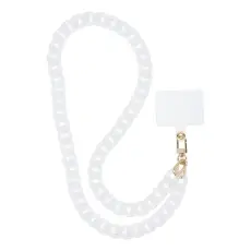 A-One Brand - PANAMA Lång Mobilrem Lanyard 80cm (40cm i öglan) - Vit