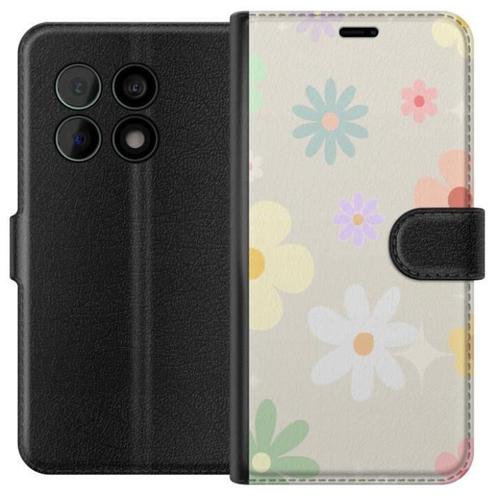iSecrets - Plånboksfodral till OnePlus 10 Pro med fejdande blommor