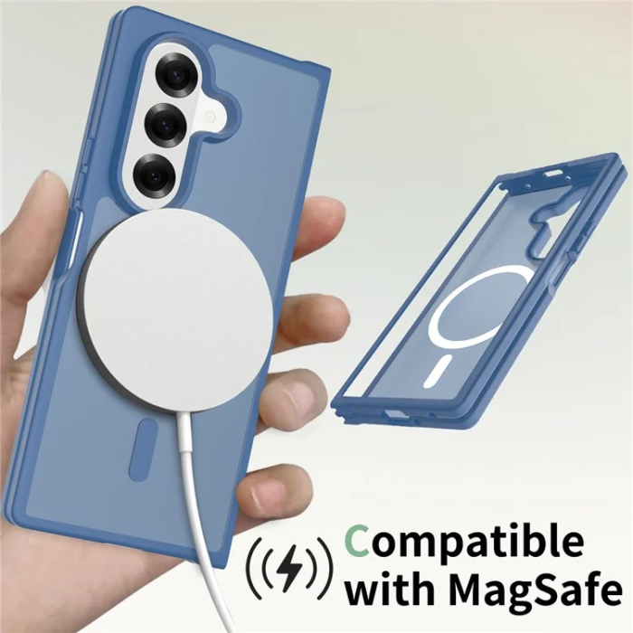 A-One Brand - Galaxy Z Fold 7 Mobilskal MagSafe Acrylic - Blå