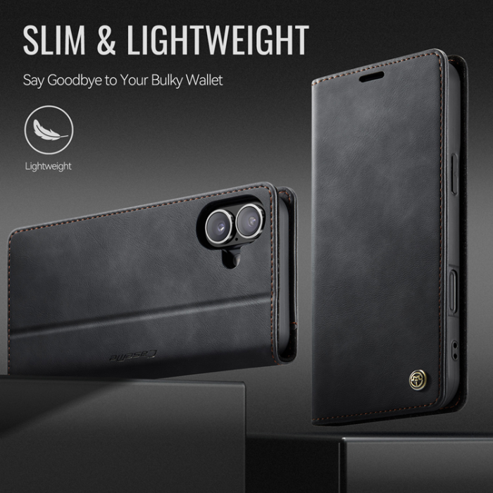 Caseme - Caseme iPhone 17 Plånboksfodral RFID Blocking 033 Series - Svart