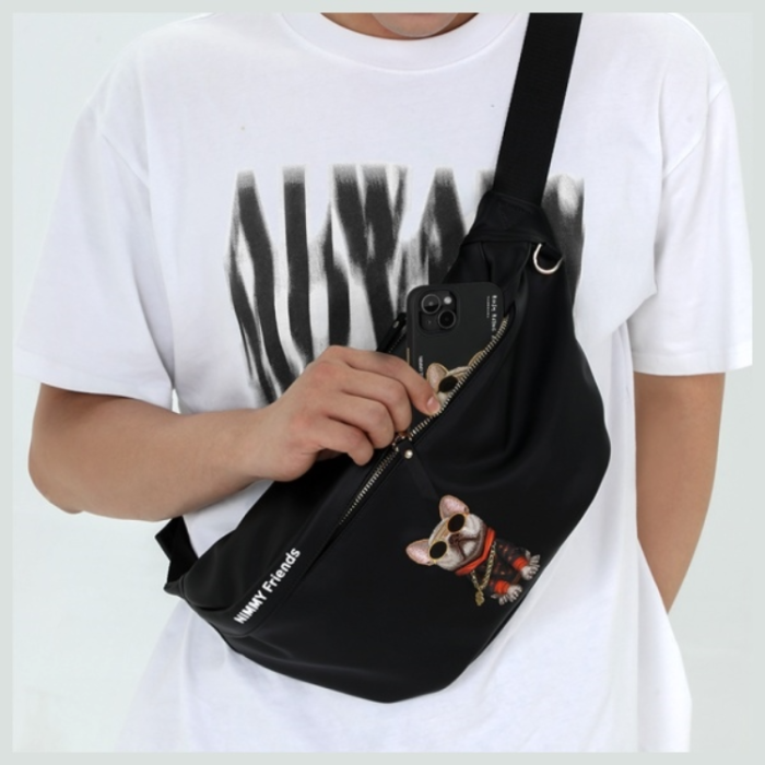 NIMMY - Nimmy Axelväska Crossbody Glasses Cool Dog - Svart