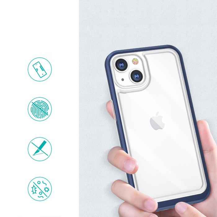 OEM - iPhone 13 Skal Clear 3in1 - Blå