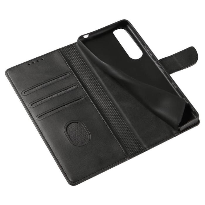 UTGATT1 - Magnet Elegant Kickstand Fodral Sony Xperia 10 III - Svart