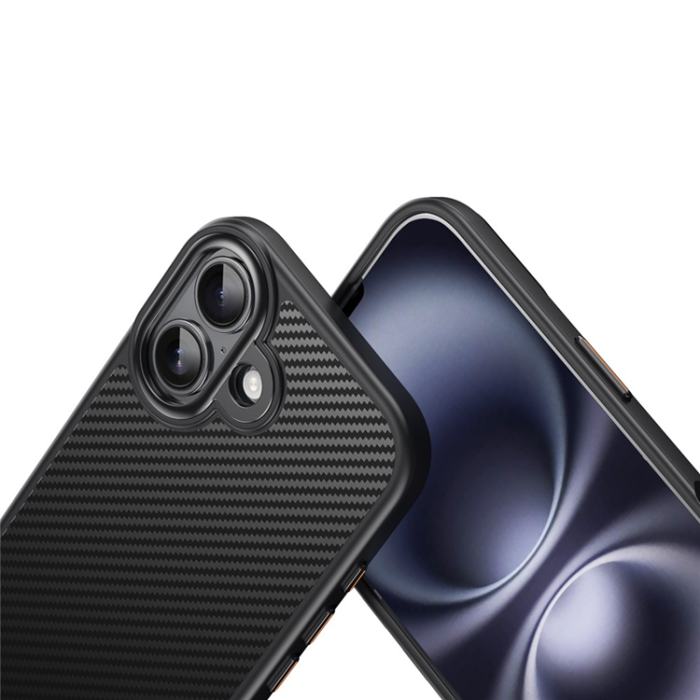 A-One Brand - iPhone 17 Mobilskal MagSafe Carbon Fiber Texture - Svart