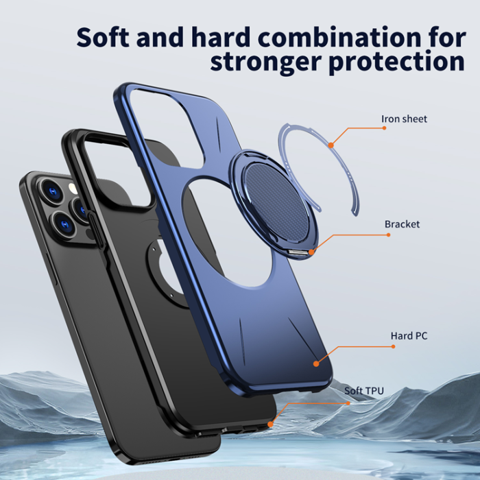 A-One Brand - iPhone 13 Pro Mobilskal MagSafe Rotating Kickstand TPU + PC