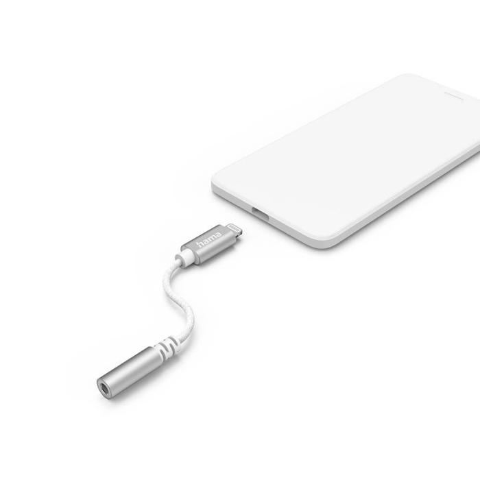 Hama - HAMA Ljudadapter Lightning till 3,5 mm - Vit