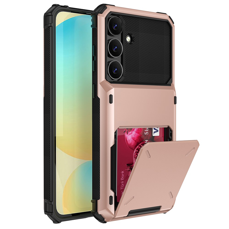 Galaxy S25 FE Mobilskal Korthållare Dual Layer - Roséguld | 2353 | AlltMobil