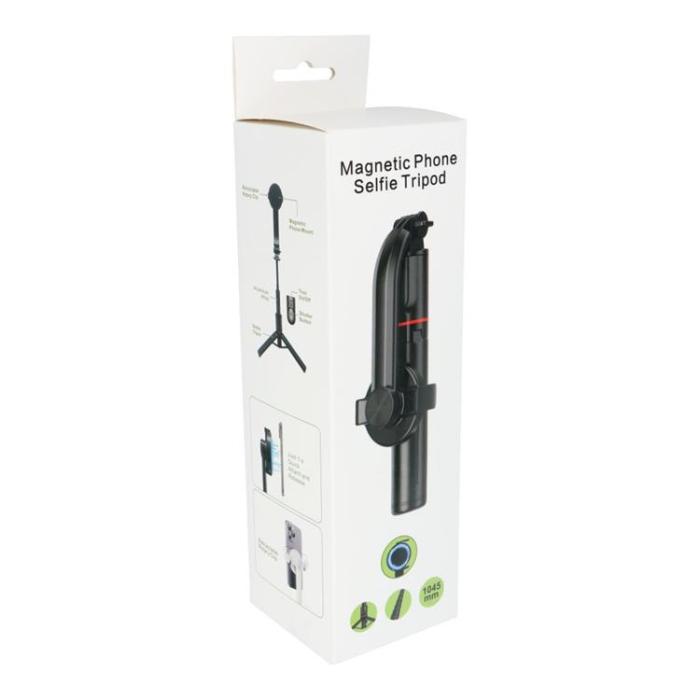 OEM - Selfiestick med stativ MagSafe och fjärrkontroll Bluetooth - Svart