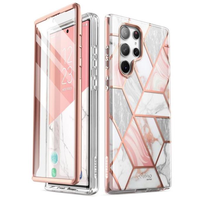 SupCase - Supcase Galaxy S23 Ultra Skal Cosmo Marble - Rosa