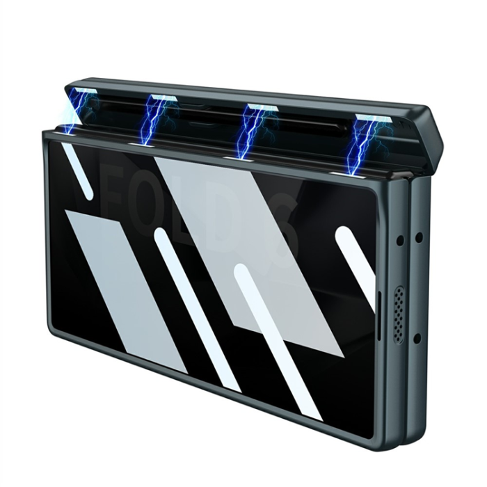 GKK - GKK Galaxy Z Fold 6 Mobilskal med Privacy Skärmskydd - Titanium Grå