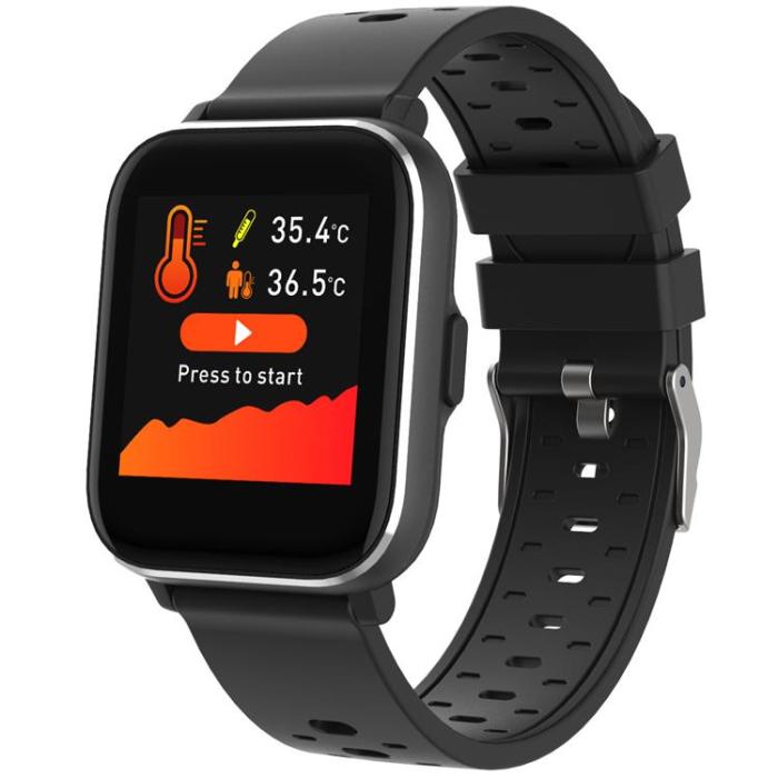 UTGATT5 - DENVER Smartwatch Kroppstemp/Hjärtfrekvens/IP67 - Svart