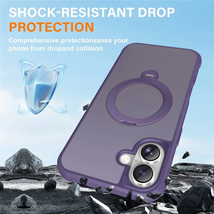 A-One Brand - iPhone 17 Mobilskal MagSafe Kickstand TPU + PC - Lila