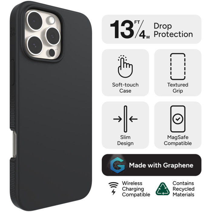 Zagg - Zagg iPhone 16 Pro Max Mobilskal MagSafe Manhattan Snap - Svart