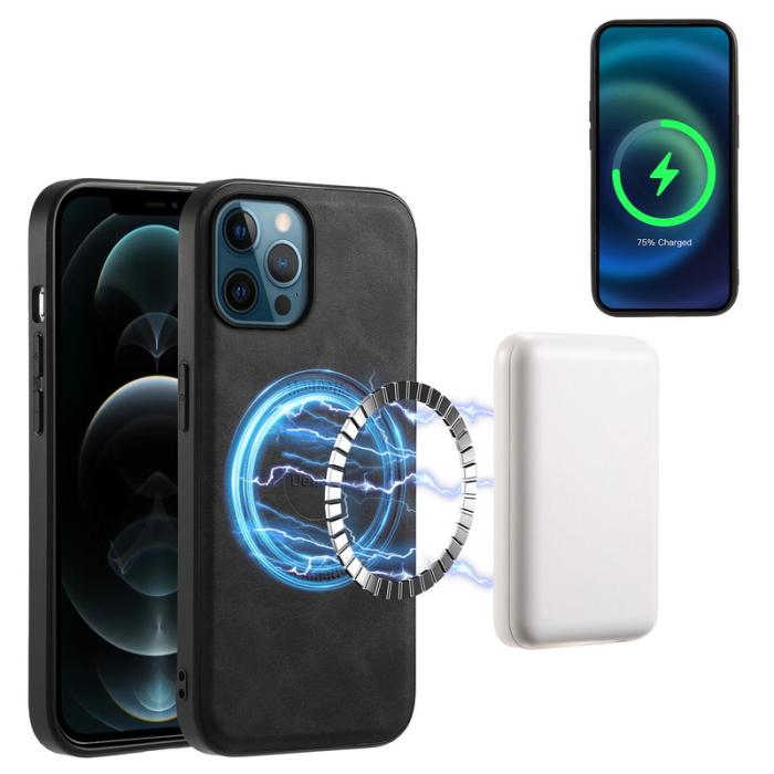 DENIOR - DENIOR A11 iPhone 12 Pro Max Fodral Retro PU+PC+TPU Svart