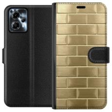 iSecrets - Pl&aring;nboksfodral till Motorola Moto G13 med Gyllene Murstenar