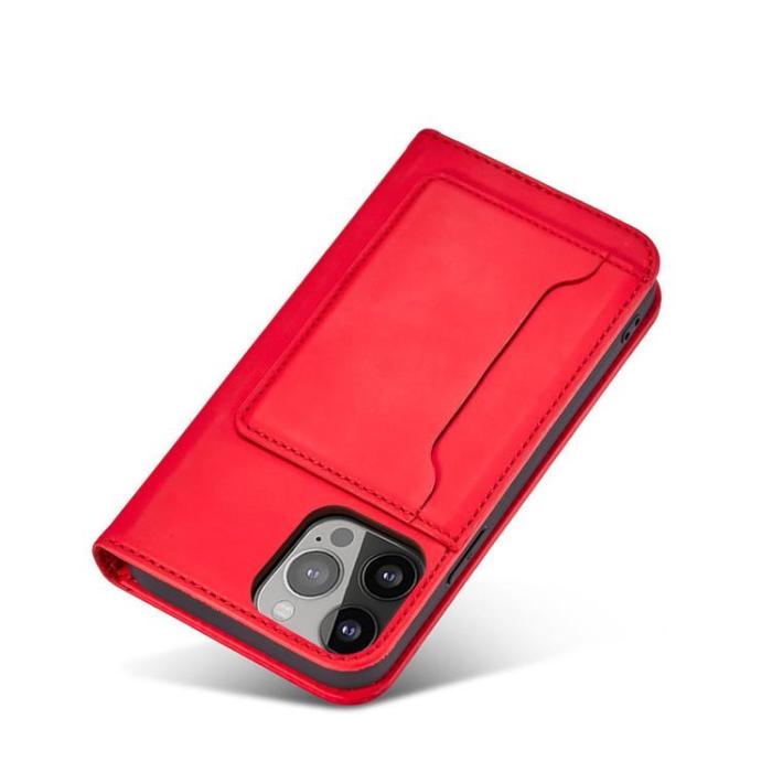 OEM - Galaxy S23 Ultra Plånboksfodral Magnet Flip - Röd