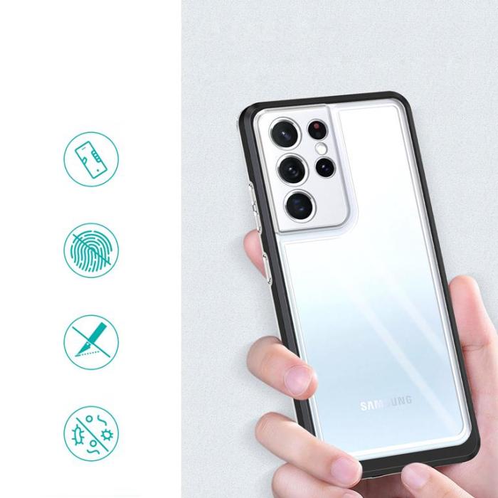 OEM - Galaxy S21 Ultra 5G Skal Clear 3in1 - Svart