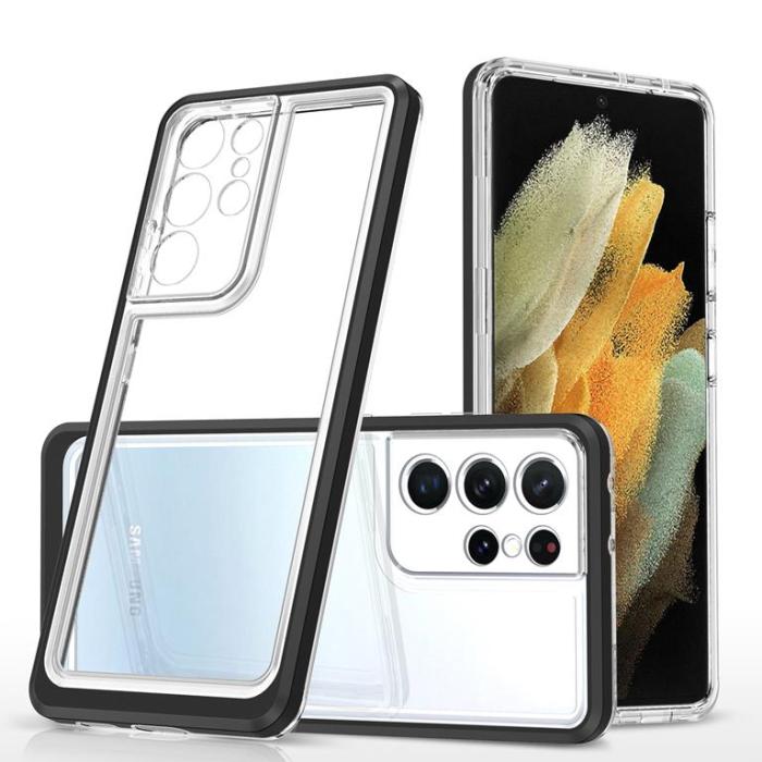OEM - Galaxy S21 Ultra 5G Skal Clear 3in1 - Svart
