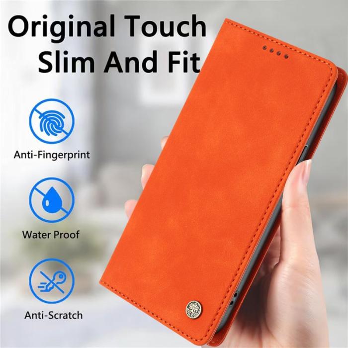 OEM - Plånboksfodral för Samsung Galaxy S26 Konstläder RFID - Orange