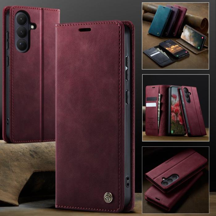 Caseme - CaseMe Plånboksfodral för Samsung Galaxy S26 Konstläder RFID - Röd