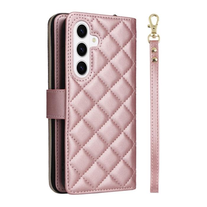 OEM - Plånboksfodral för Samsung Galaxy S26 Dragkedja Konstläder - Roséguld