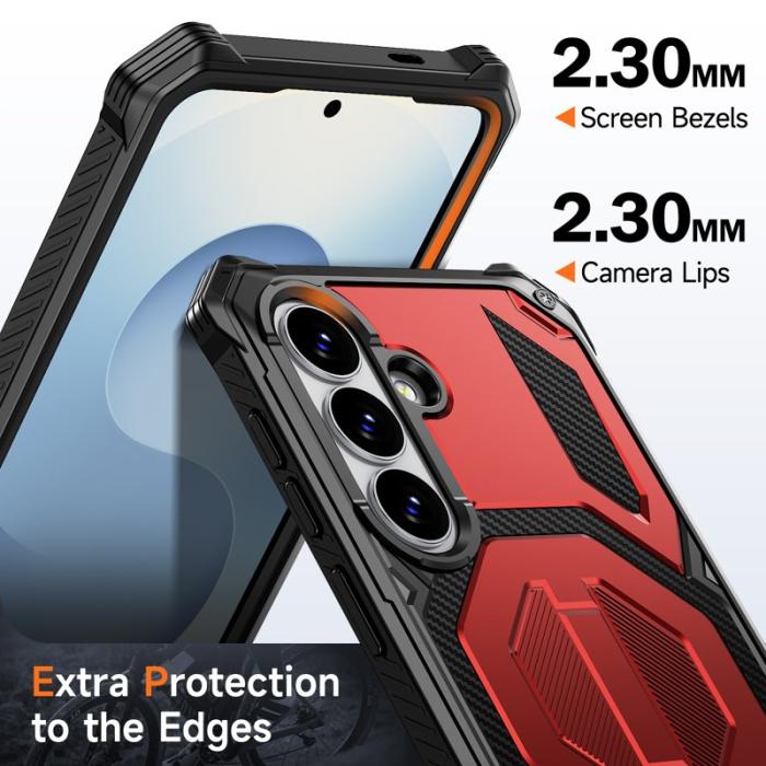 OEM - Mobilskal för Samsung Galaxy S26 Plus Magnetiskt TPU + PC Kickstand - Röd
