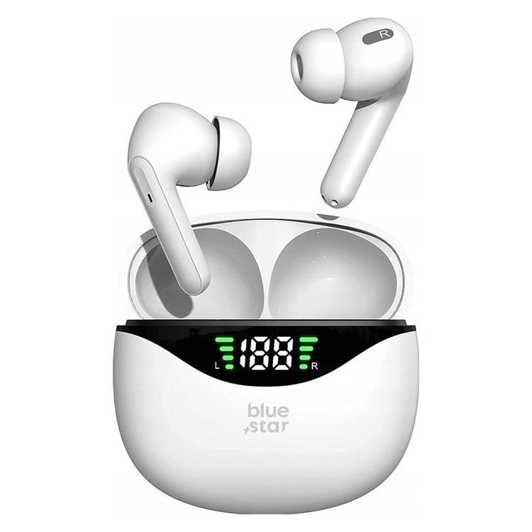 Blue Star Trådlösa In-Ear Hörlurar TWS T60 - Vit (Vit) | 505771 | AlltMobil