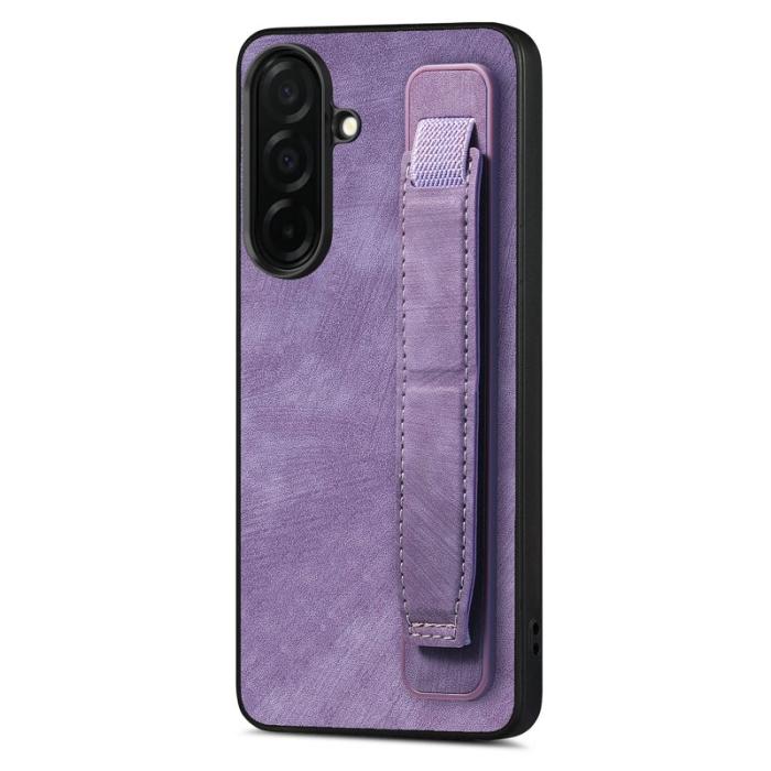OEM - Mobilskal för Samsung Galaxy S26 Plus Kickstand Konstläder + TPU - Lila