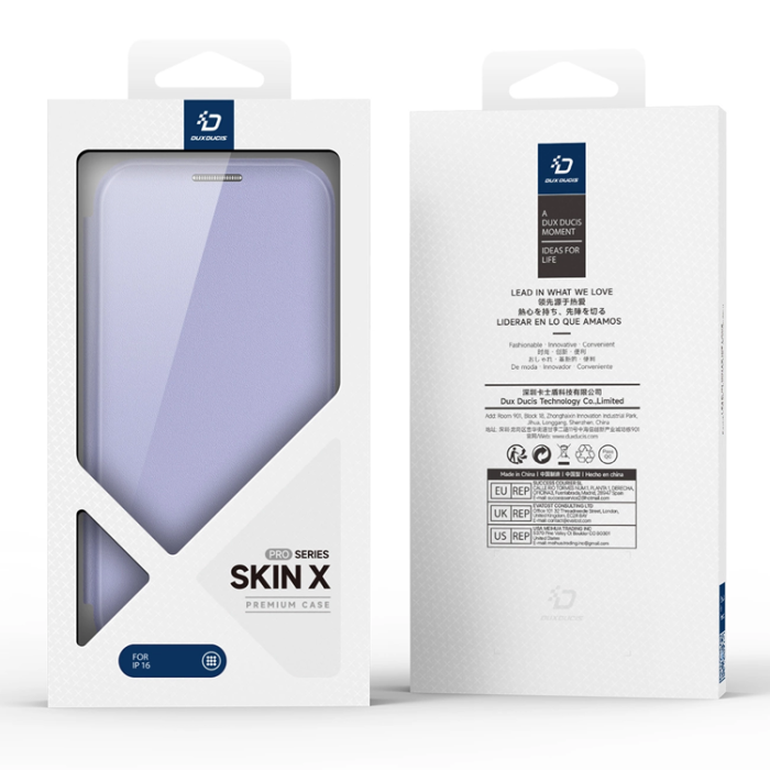 Dux Ducis - Dux Ducis iPhone 16 Plånboksfodral Magsafe Skin X Pro - Lila