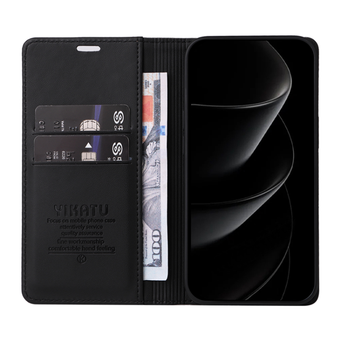 YIKATU - Yikatu iPhone 17 Pro Max Plånboksfodral Magnetic Closure - Svart