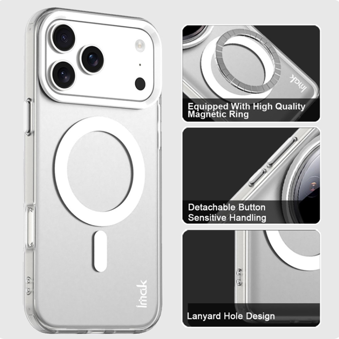 Imak - IMAK iPhone 17 Pro Mobilskal MagSafe Anti Drop - Vit
