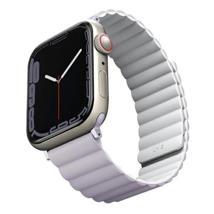 UNIQ - Uniq Apple Watch 4/5/6/7/8/SE/SE2 (38/40/41mm) Armband Reversible Magnetic - Vit