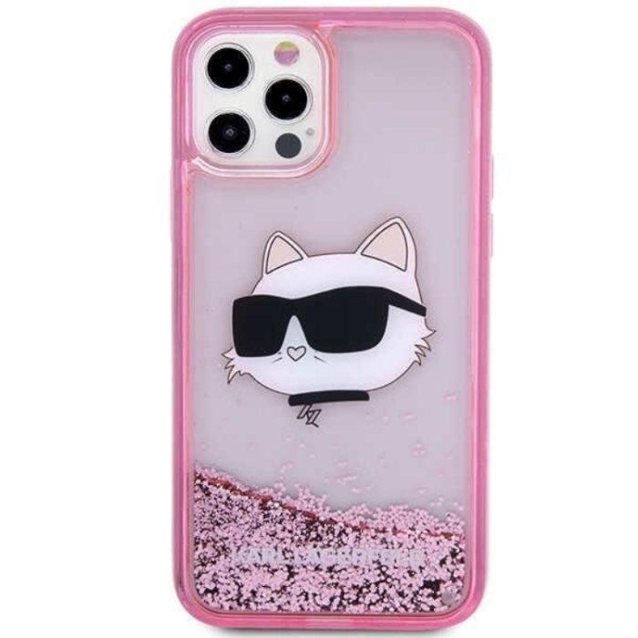 KARL LAGERFELD - Karl Lagerfeld iPhone 12/12 Pro Mobilskal Choupette's Head - Rosa