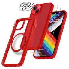 Boom of Sweden - [6in1] BOOM iPhone 14 Plus Skal - Kameralinsskydd - Härdat Glas - MagSafe Ring
