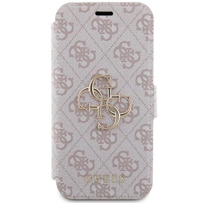 Guess - Guess iPhone 15 Pro Plånboksfodral Metall Logo - Rosa