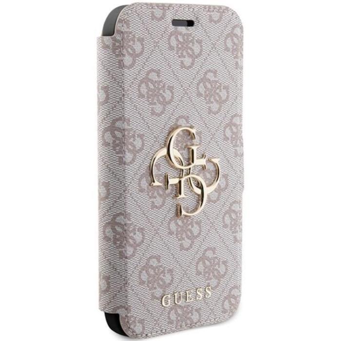 Guess - Guess iPhone 15 Pro Plånboksfodral Metall Logo - Rosa