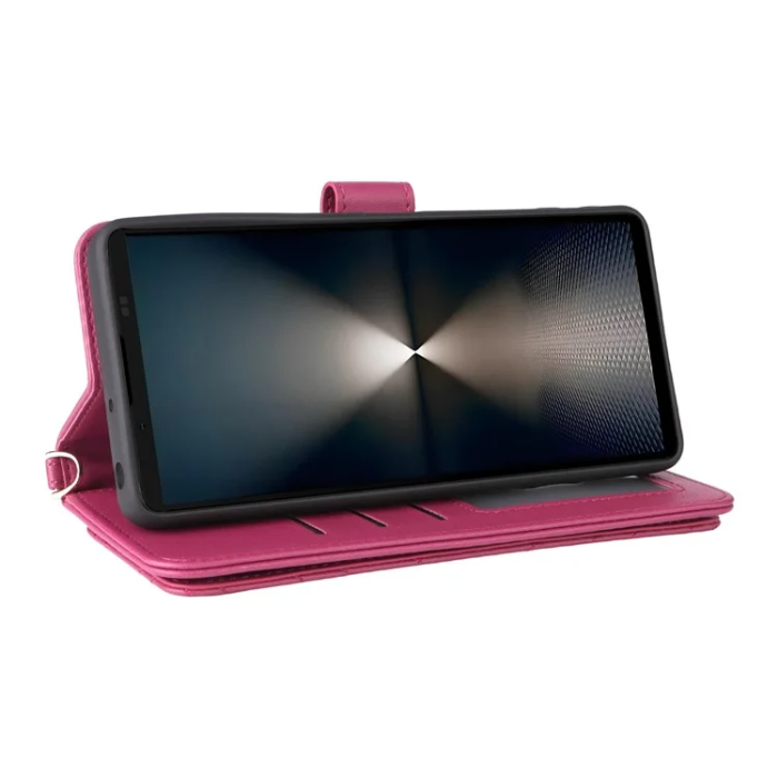 A-One Brand - Sony Xperia 1 VII Plånboksfodral Kickstand med Axelrem - Rosa