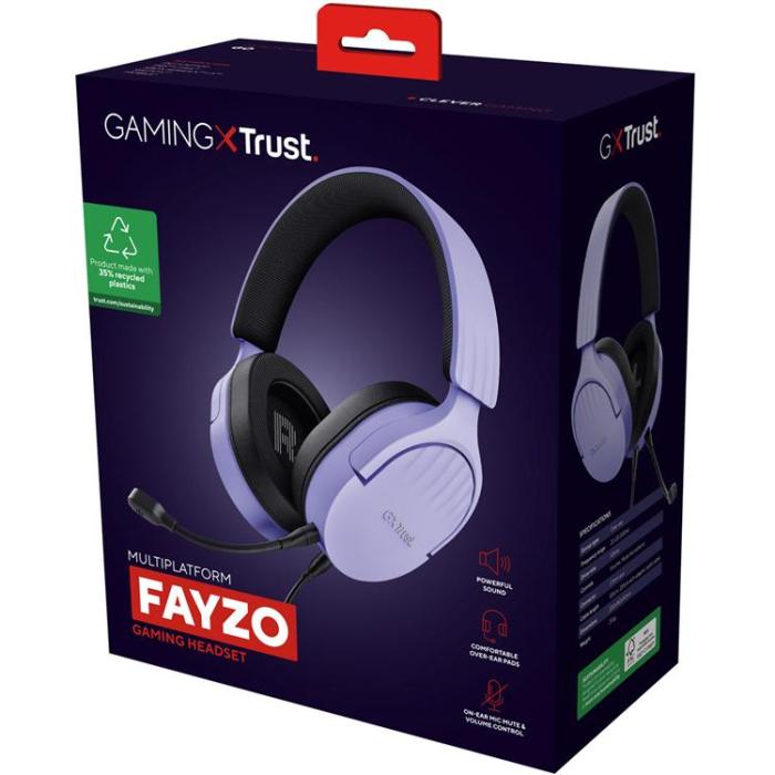 Trust - Trust Fayzo Gaming Hörlurar Eco - Lila