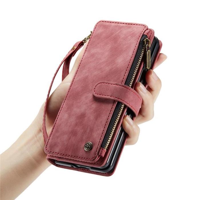 Caseme - CASEME Galaxy Z Fold 5 Plånboksfodral C30 Zipper - Röd