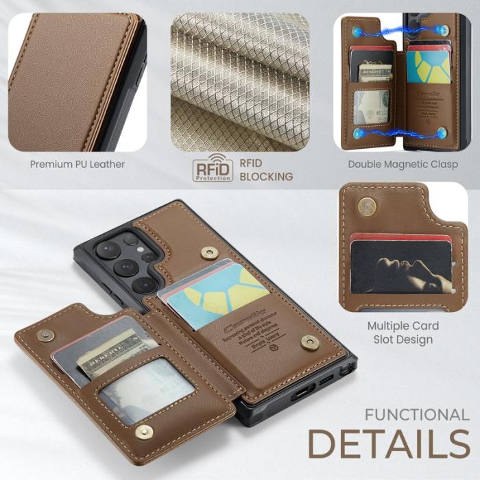 Caseme - CASEME C22 Fodral för Samsung Galaxy S25 Ultra - Brun