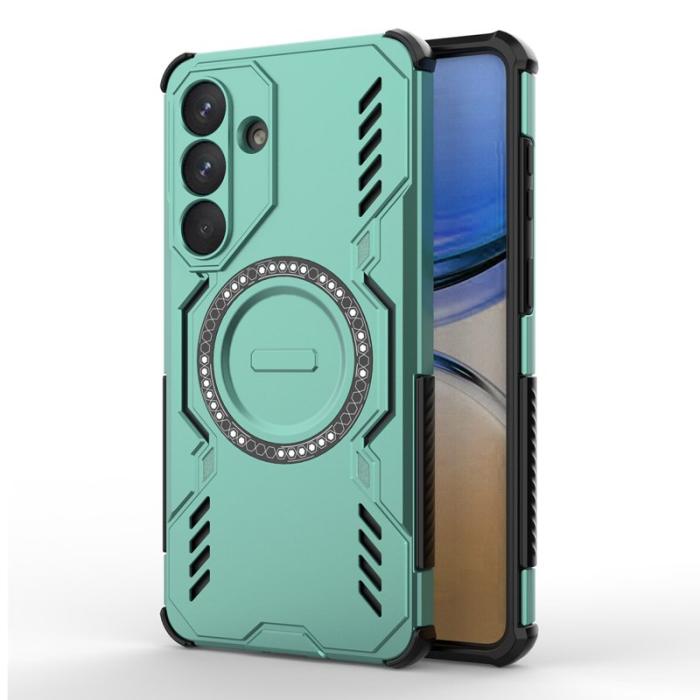 OEM - Mobilskal till Samsung Galaxy S26 Plus Magnetiskt Butterfly Armor PC + TPU Grön