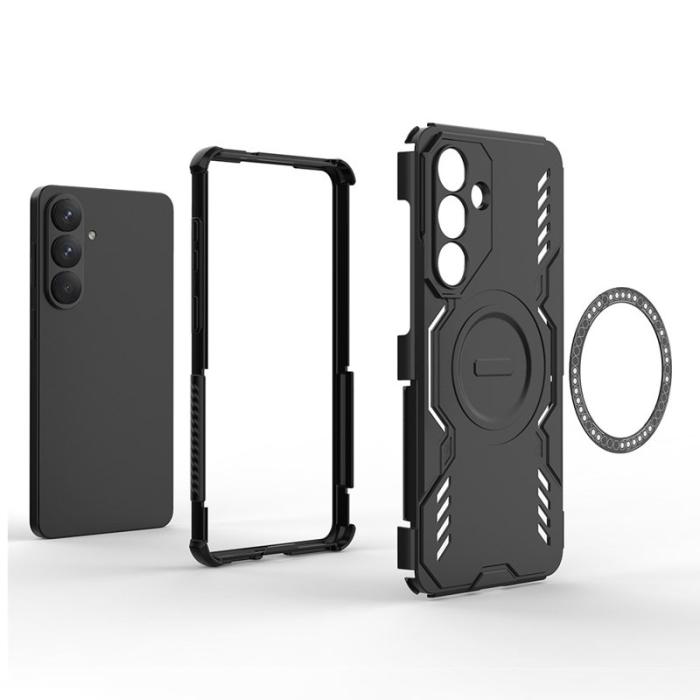 OEM - Mobilskal till Samsung Galaxy S26 Plus Magnetiskt Butterfly Armor PC + TPU Grön
