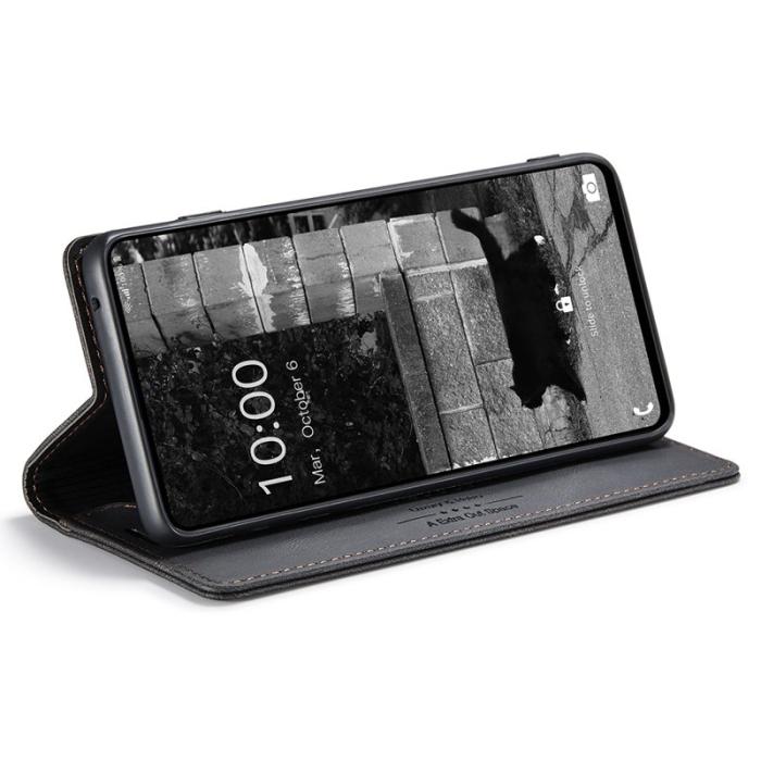 AUTSPACE - AUTSPACE A01 för Samsung Galaxy A73 5G Plånboksfodral Konstläder - Svart