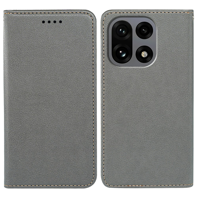 OnePlus 15 Plånboksfodral RFID Blocking Closure Läder (Grå) | 2353 | AlltMobil