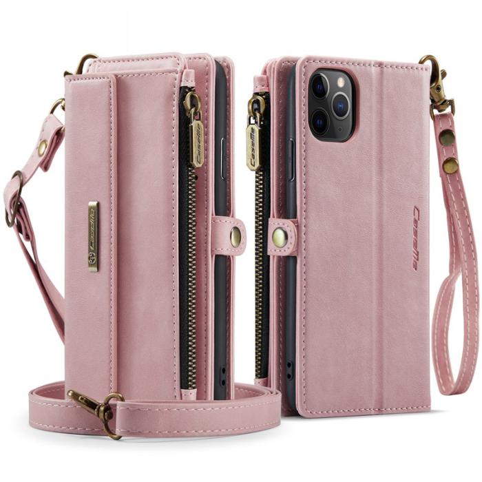 Caseme - CASEME Konstläder Plånboksfodral till iPhone 11 Pro Max med RFID-Skydd - Rosa