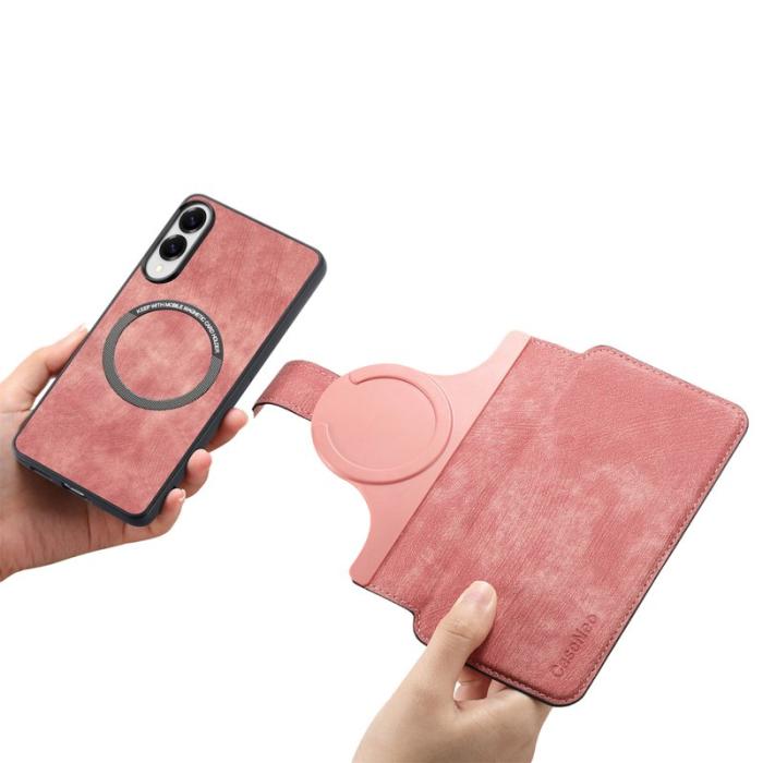 CASENEO - CASENEO Samsung Galaxy S25 Edge Plånboksfodral Konstläder - Rosa